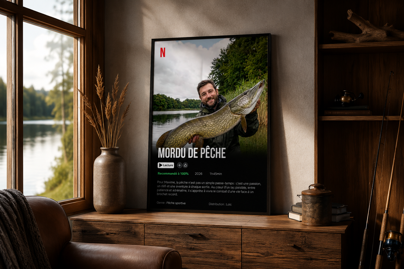 Pourquoi une affiche personnalisée est le cadeau parfait pour un passionné de pêche Jetaimeparis France