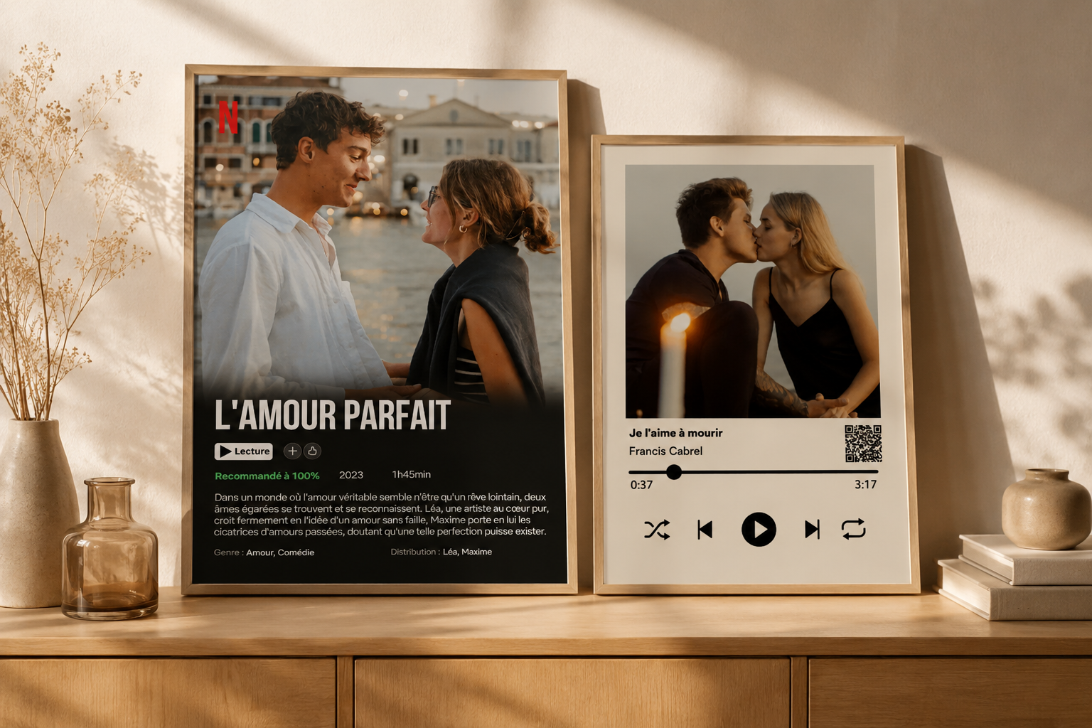 Affiche personnalisée couple : le cadeau romantique qui fait son effet Jetaimeparis France