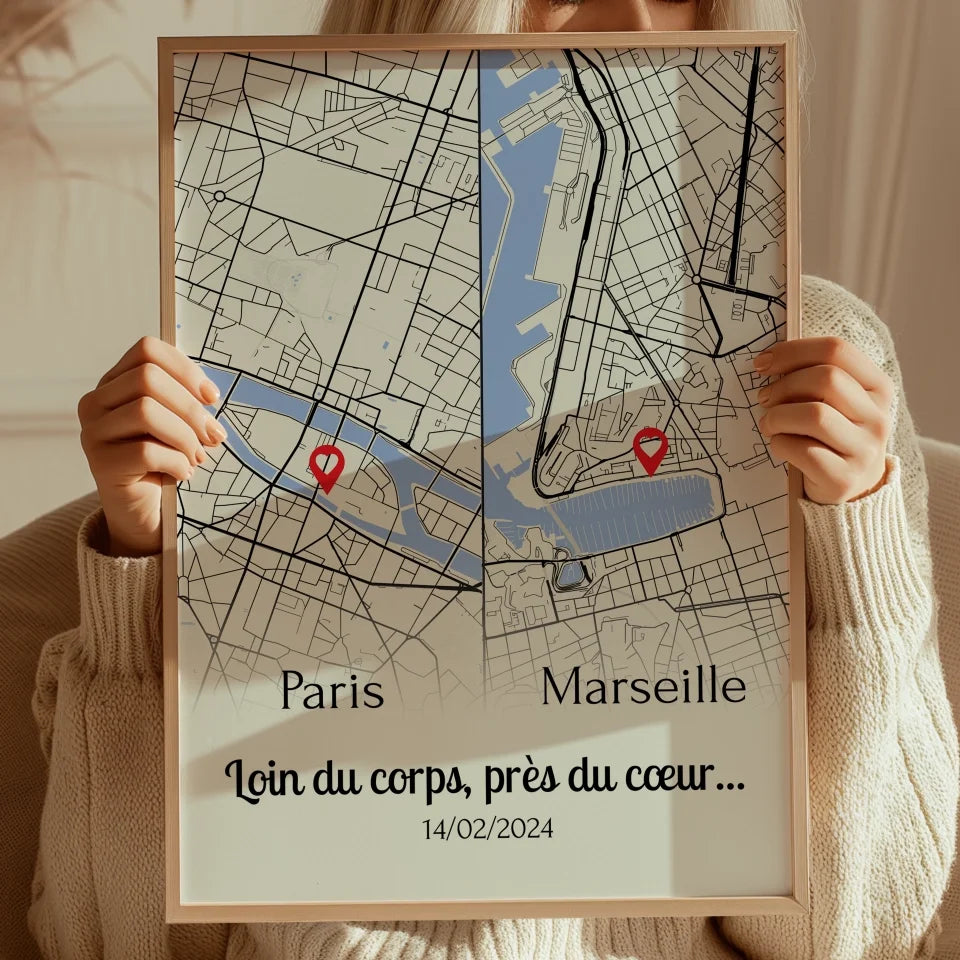 Relation à distance - Affiche personnalisée