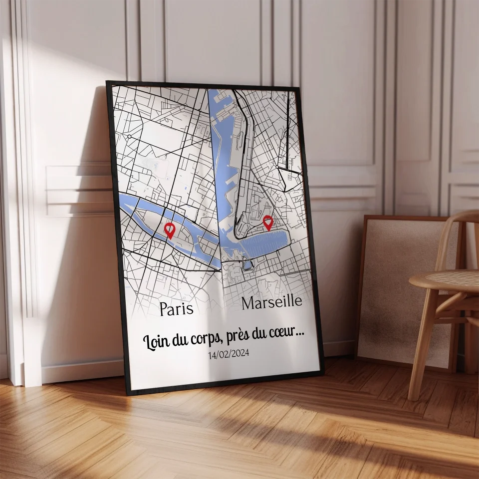 Relation à distance - Affiche personnalisée
