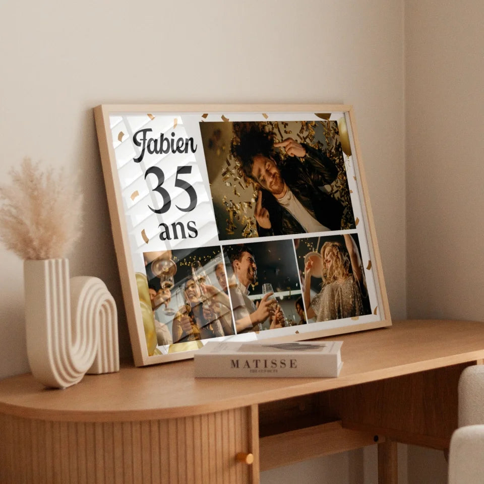 Souvenir Anniversaire - Affiche personnalisée