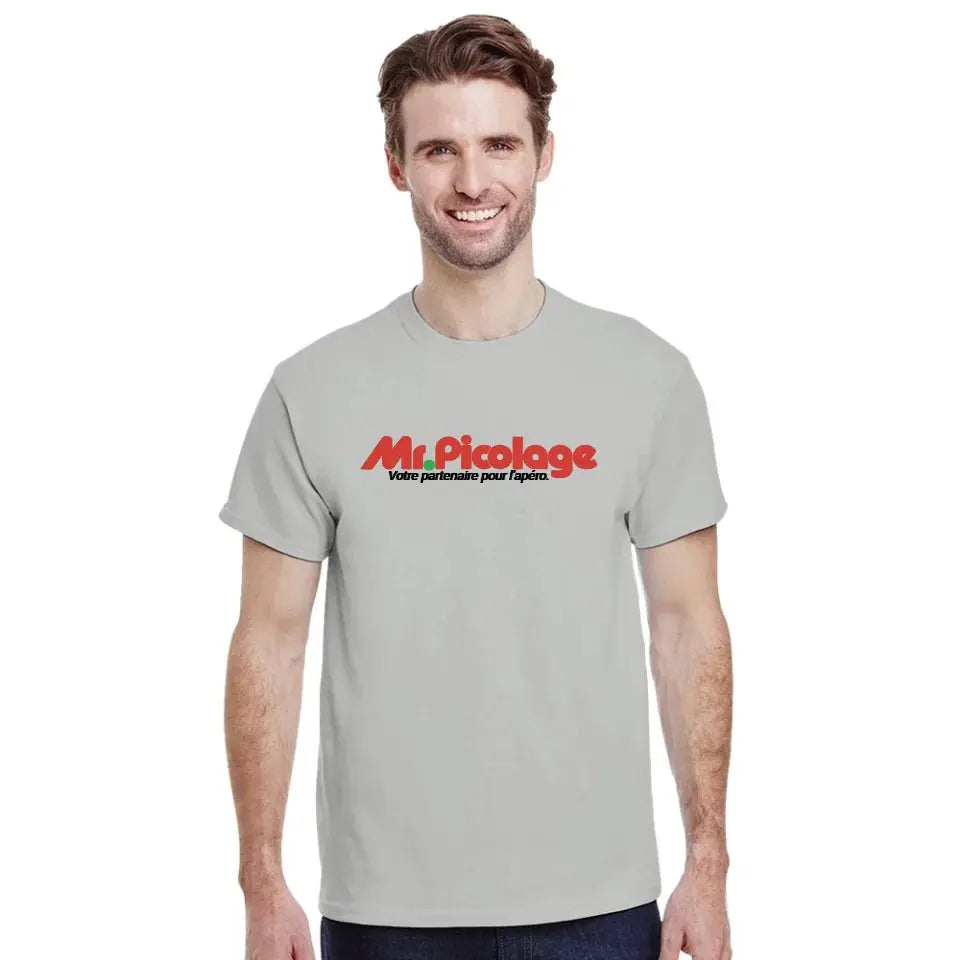 Mr.Picolage - T-Shirt Personnalisé Tee-Shirt-Gris-5XL Jetaimeparis France