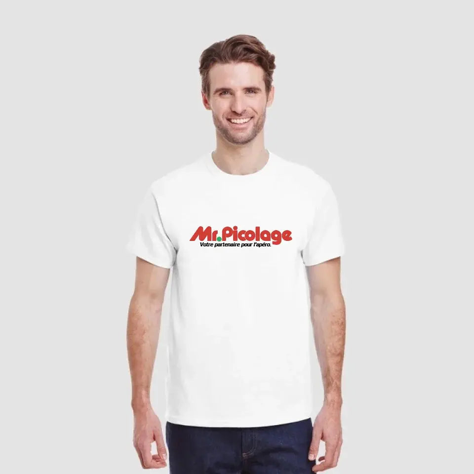 Mr.Picolage - T-Shirt Personnalisé Tee-Shirt-Blanc-4XL Jetaimeparis France