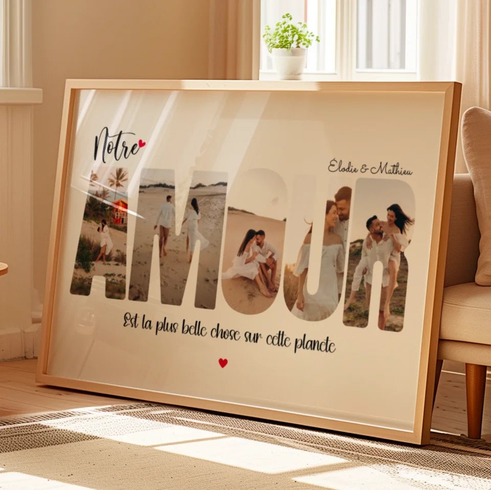 Notre Amour - Affiche personnalisée