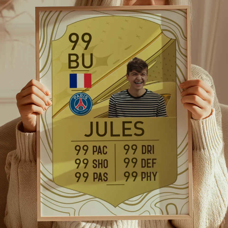 Carte FUT personnalisé - Affiche personnalisée