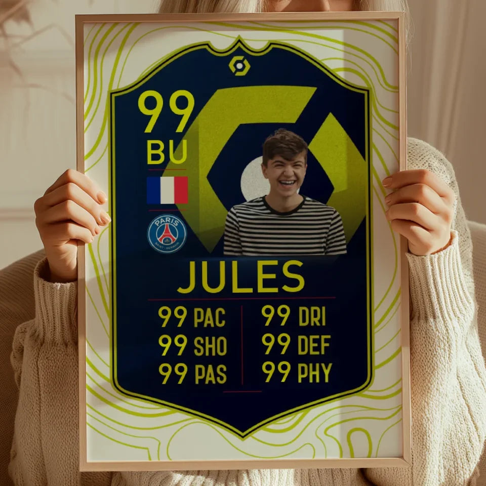 Carte FUT personnalisé - Affiche personnalisée
