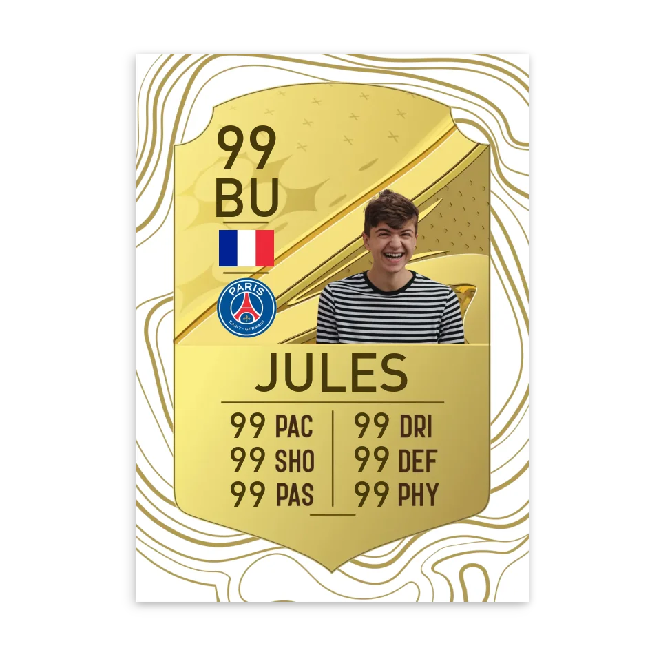 Carte FUT personnalisé - Affiche personnalisée