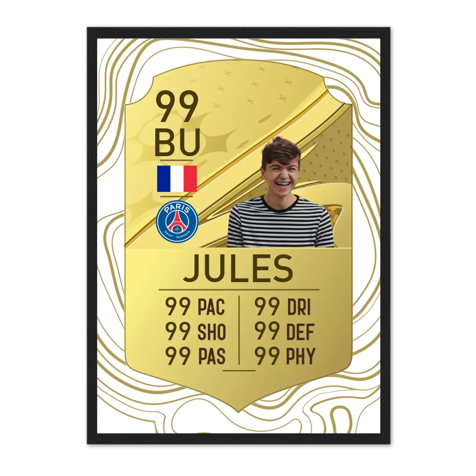 Carte FUT personnalisé - Affiche personnalisée