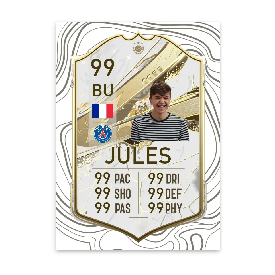 Carte FUT personnalisé - Affiche personnalisée