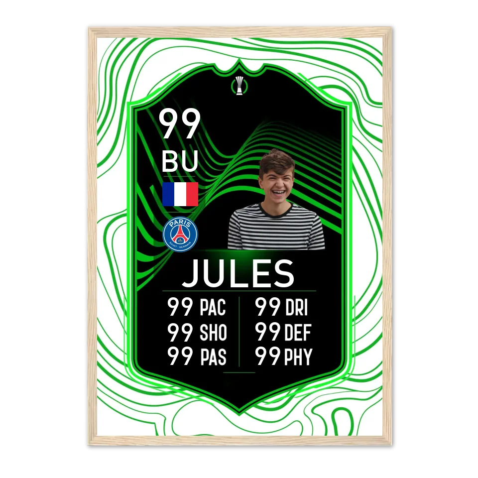 Carte FUT personnalisé - Affiche personnalisée