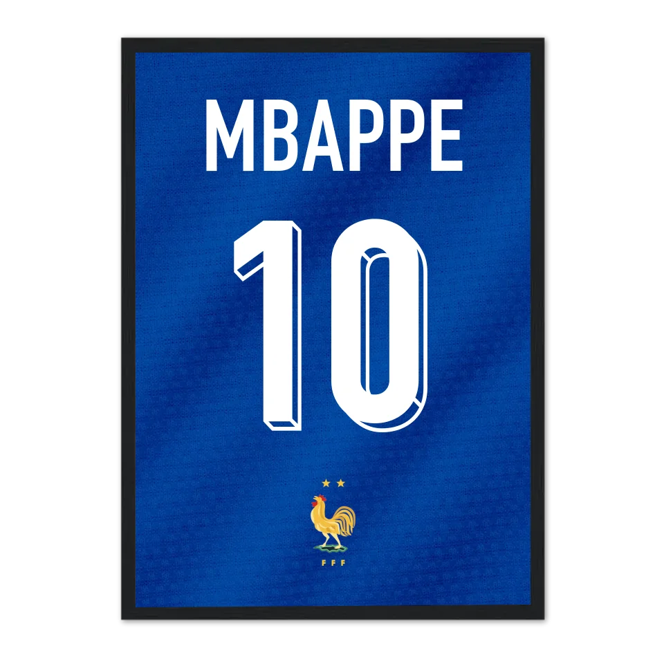 Maillot France - Affiche personnalisée Jetaimeparis France