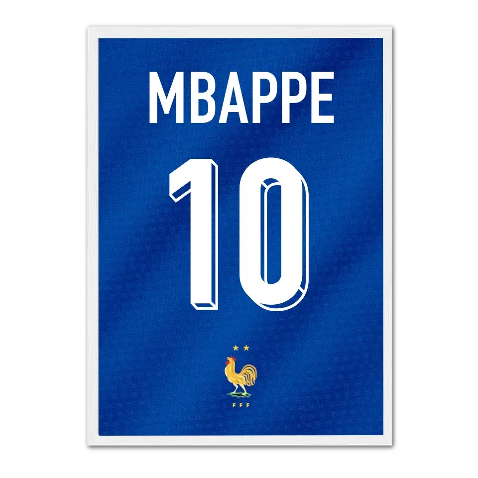 Maillot France - Affiche personnalisée maillot-france-Blanc-Ed.-Limité-75x100-cm Jetaimeparis France