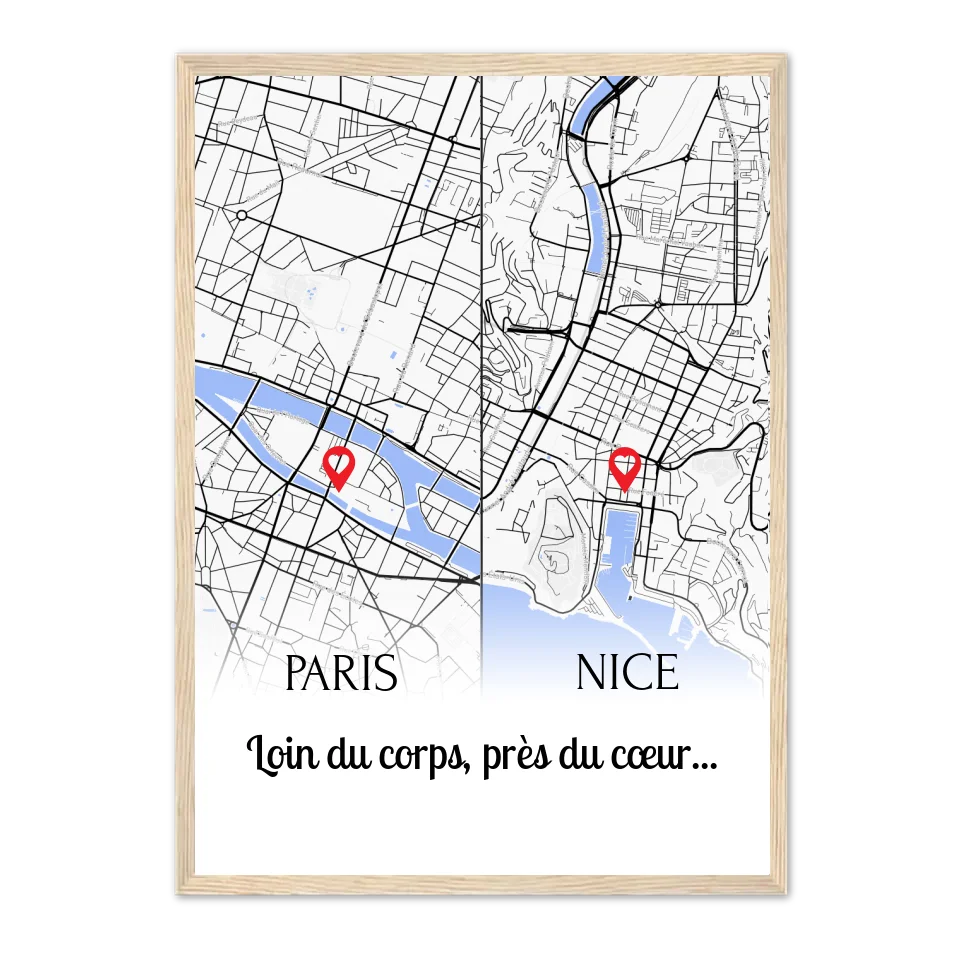Relation à distance - Affiche personnalisée