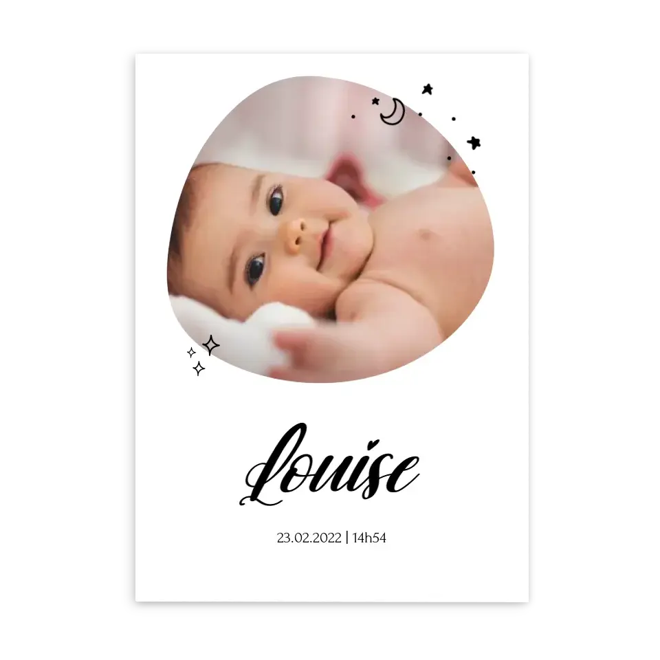 Photo Naissance - Affiche personnalisée Naissance-Poster-sans-cadre-Ed.-Limité-75x100-cm Jetaimeparis France