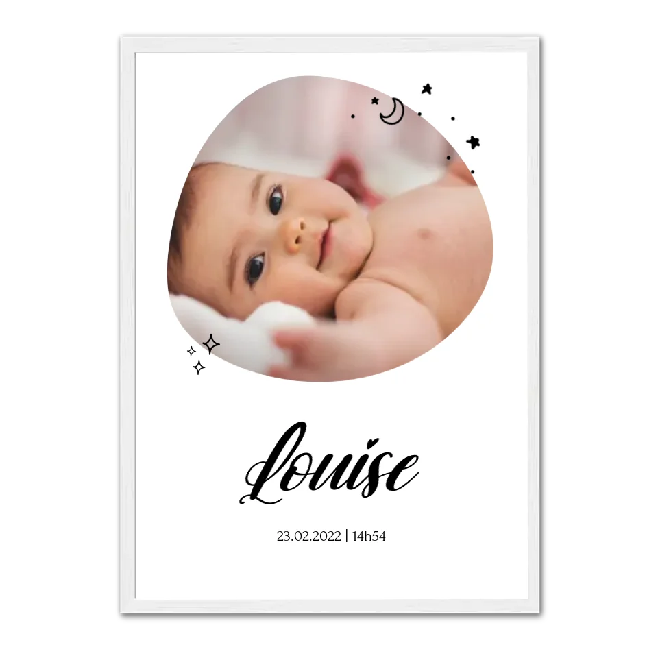 Photo Naissance - Affiche personnalisée Jetaimeparis France