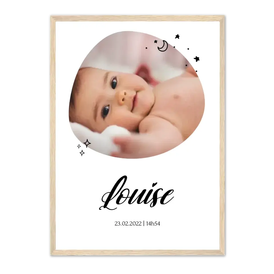 Photo Naissance - Affiche personnalisée Naissance-Naturel-Ed.-Limité-75x100-cm Jetaimeparis France