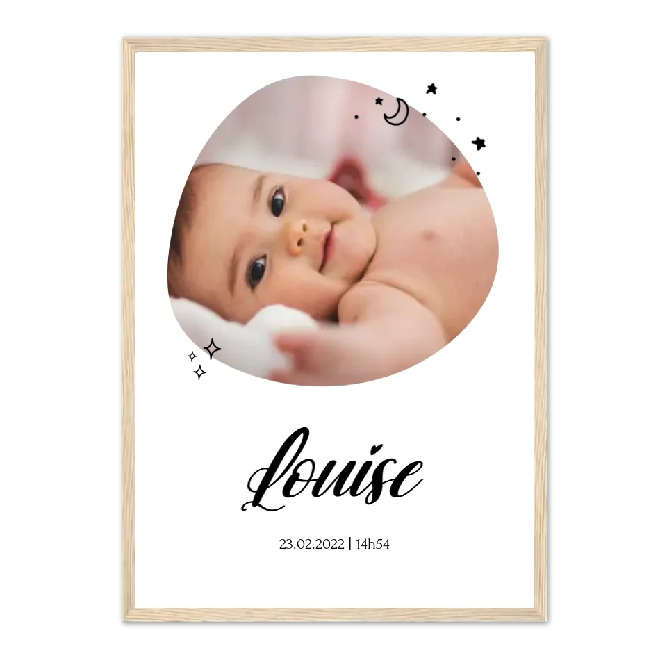 Photo Naissance - Affiche personnalisée Jetaimeparis France
