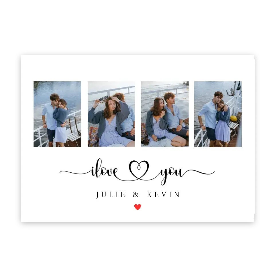 I love You - Affiche personnalisée Cadre-Horizontal-Poster-sans-cadre-50x70-cm Jetaimeparis France