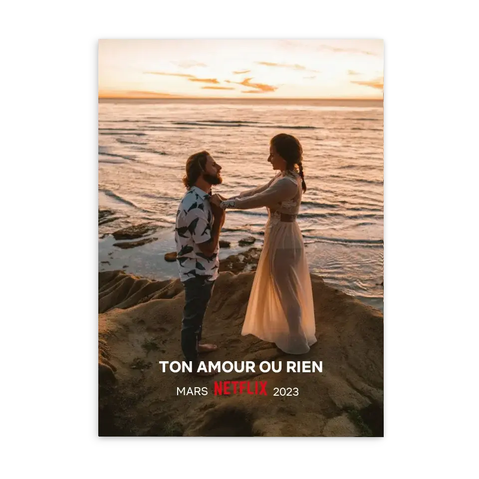 Notre Propre Film (Ed. Minimaliste) - Affiche personnalisée Cadre-Vertical-Poster-sans-cadre-Ed.-Limité-75x100 Jetaimeparis France