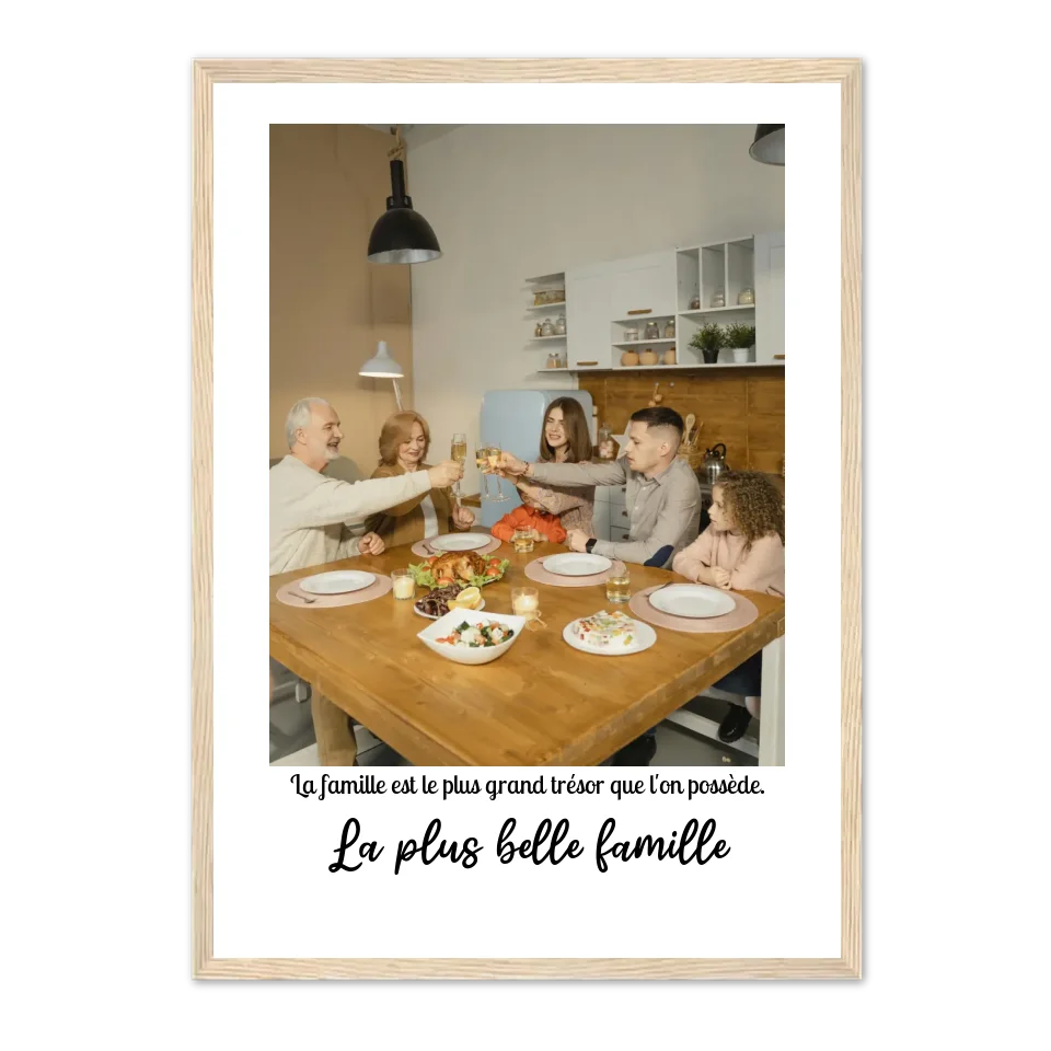 La plus belle famille - Affiche Personnalisée Jetaimeparis France