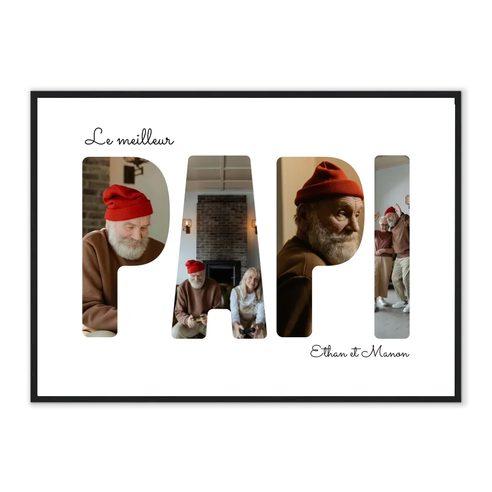 Le meilleur Papy - Affiche personnalisée