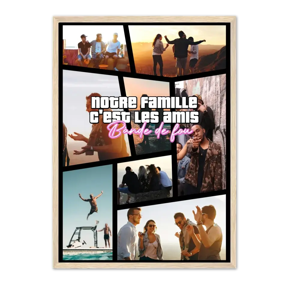 GTA - Affiche personnalisée Cadre-Vertical-Naturel-Ed.-Limité-75x100-cm Jetaimeparis France