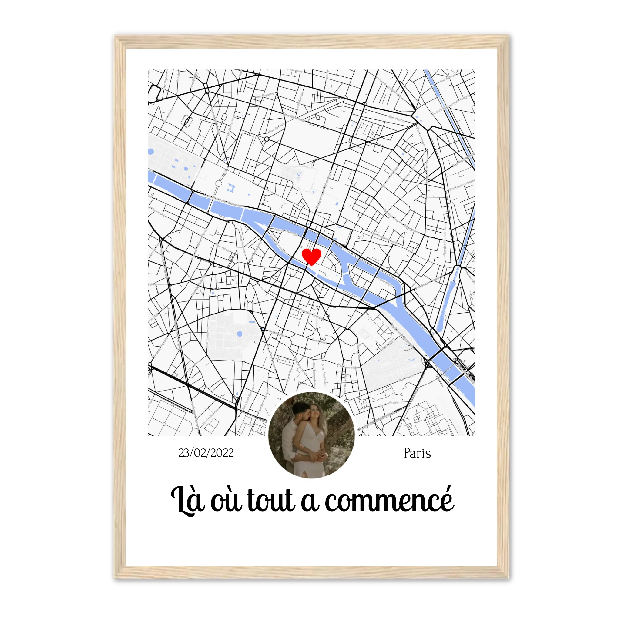 Lieu de Rencontre Photo - Affiche personnalisée Jetaimeparis France