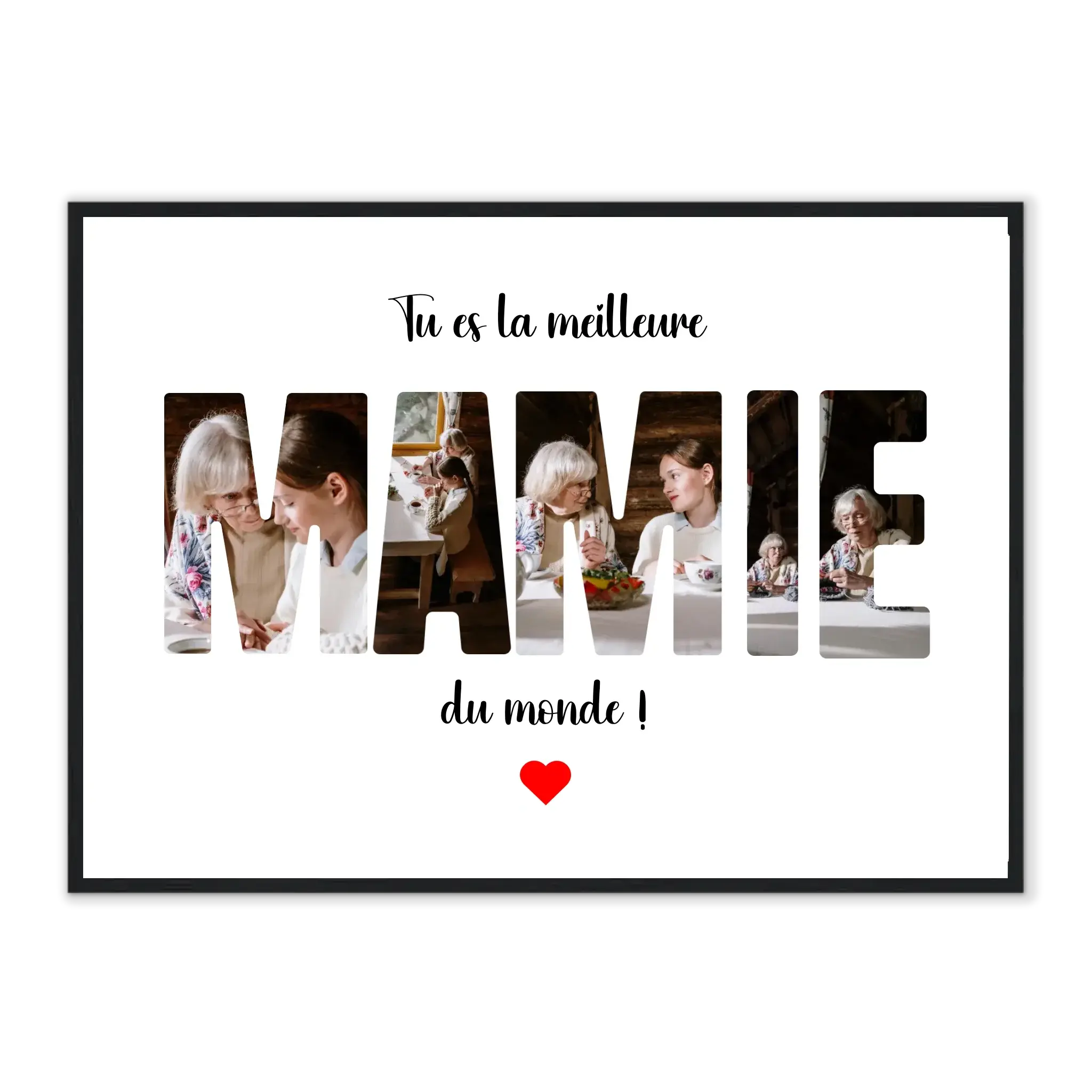 La meilleure Mamie - Affiche personnalisée - JetaimeParis.fr