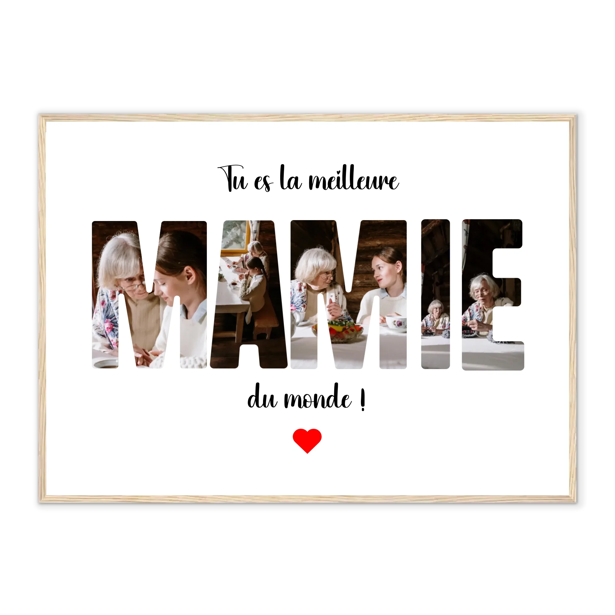 La meilleure Mamie - Affiche personnalisée Jetaimeparis France