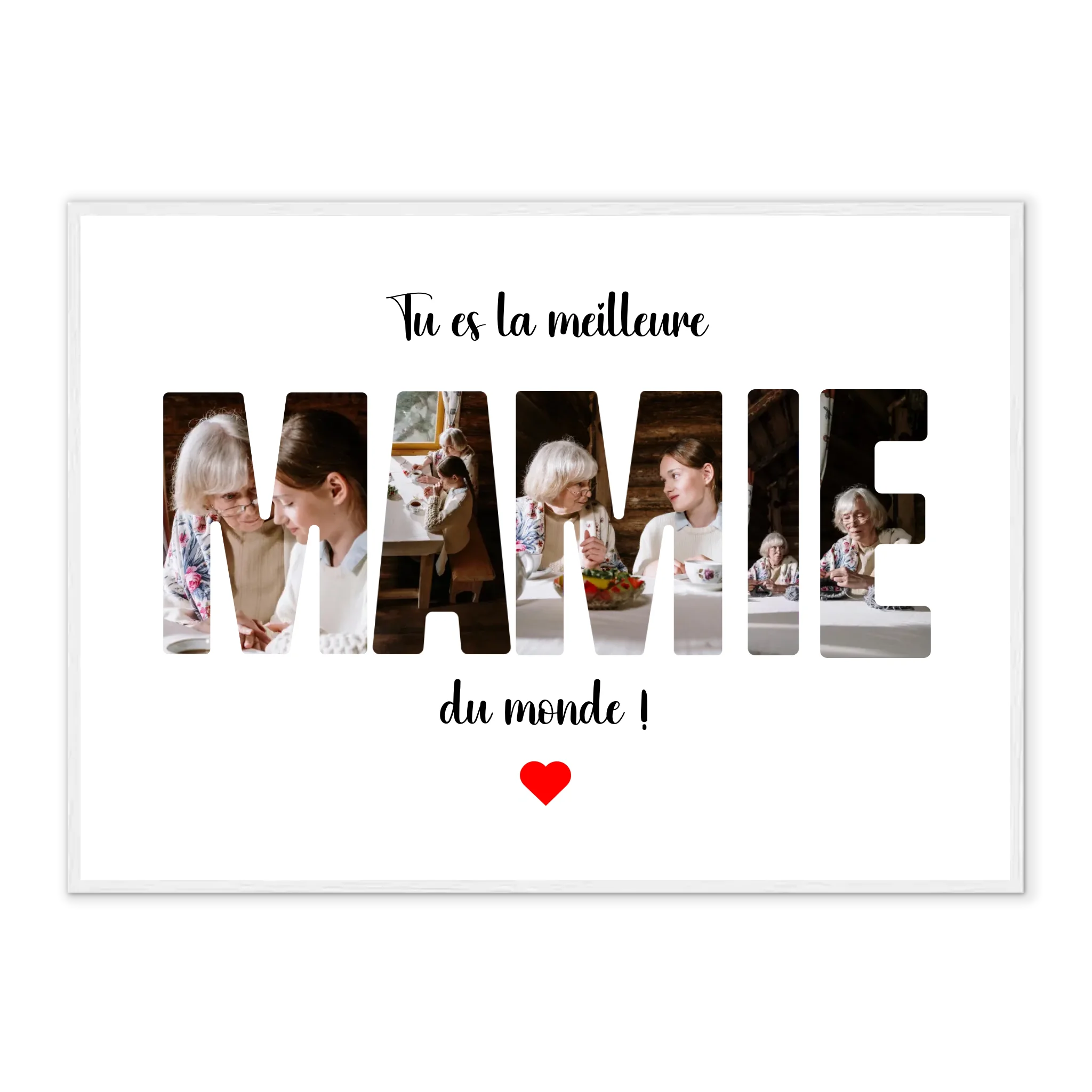 La meilleure Mamie - Affiche personnalisée Jetaimeparis France