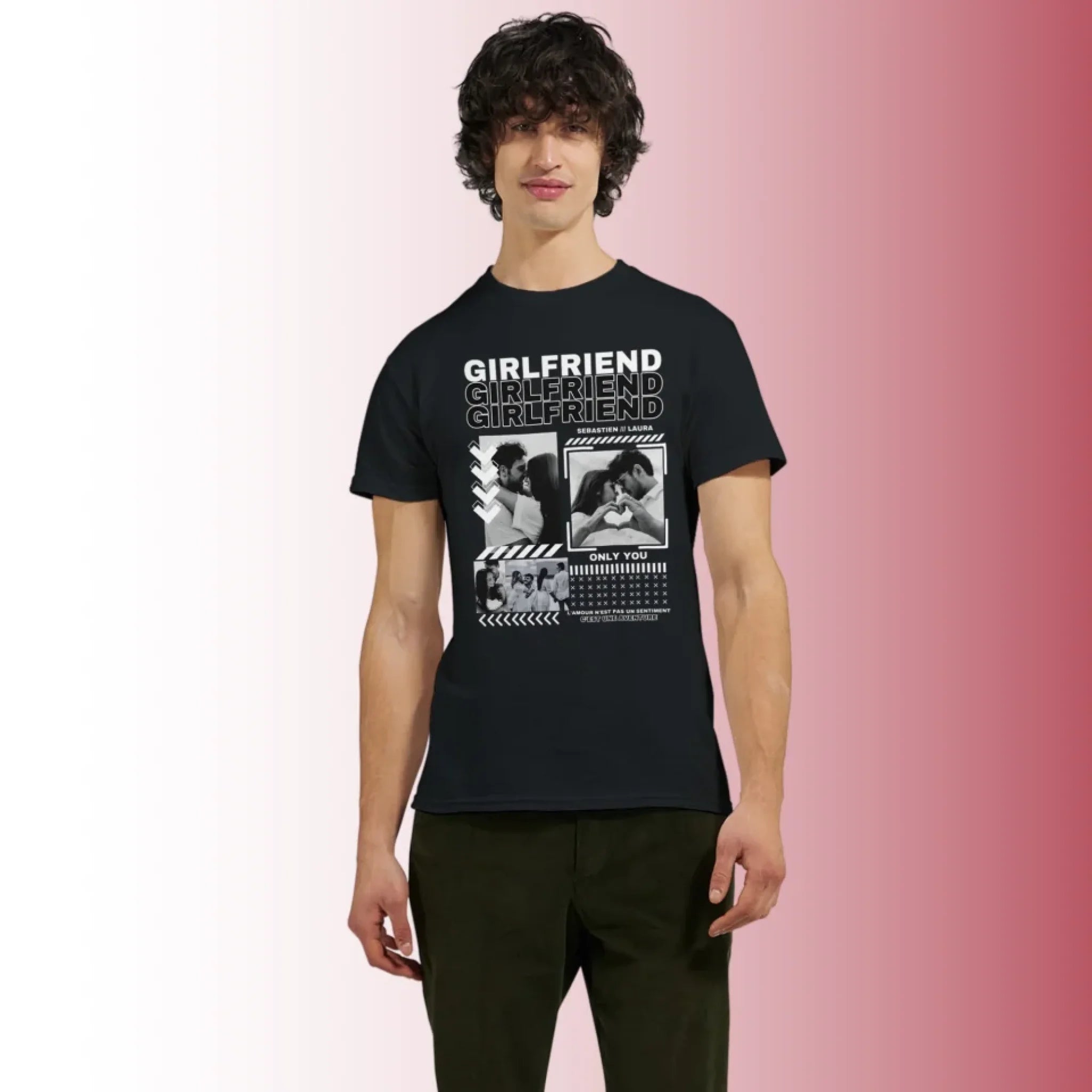 T-shirt Photo Couple Personnalisé