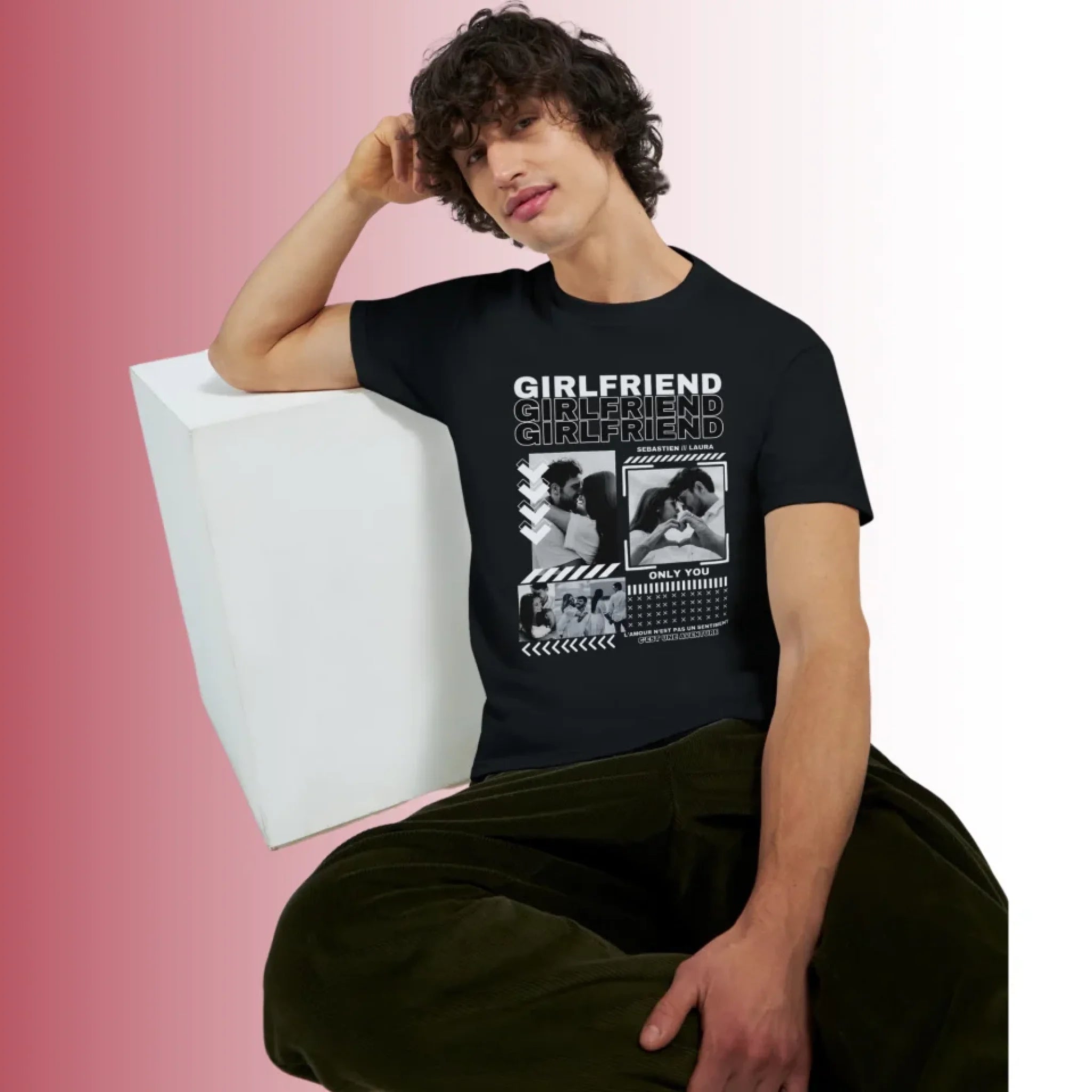 T-shirt Photo Couple Personnalisé