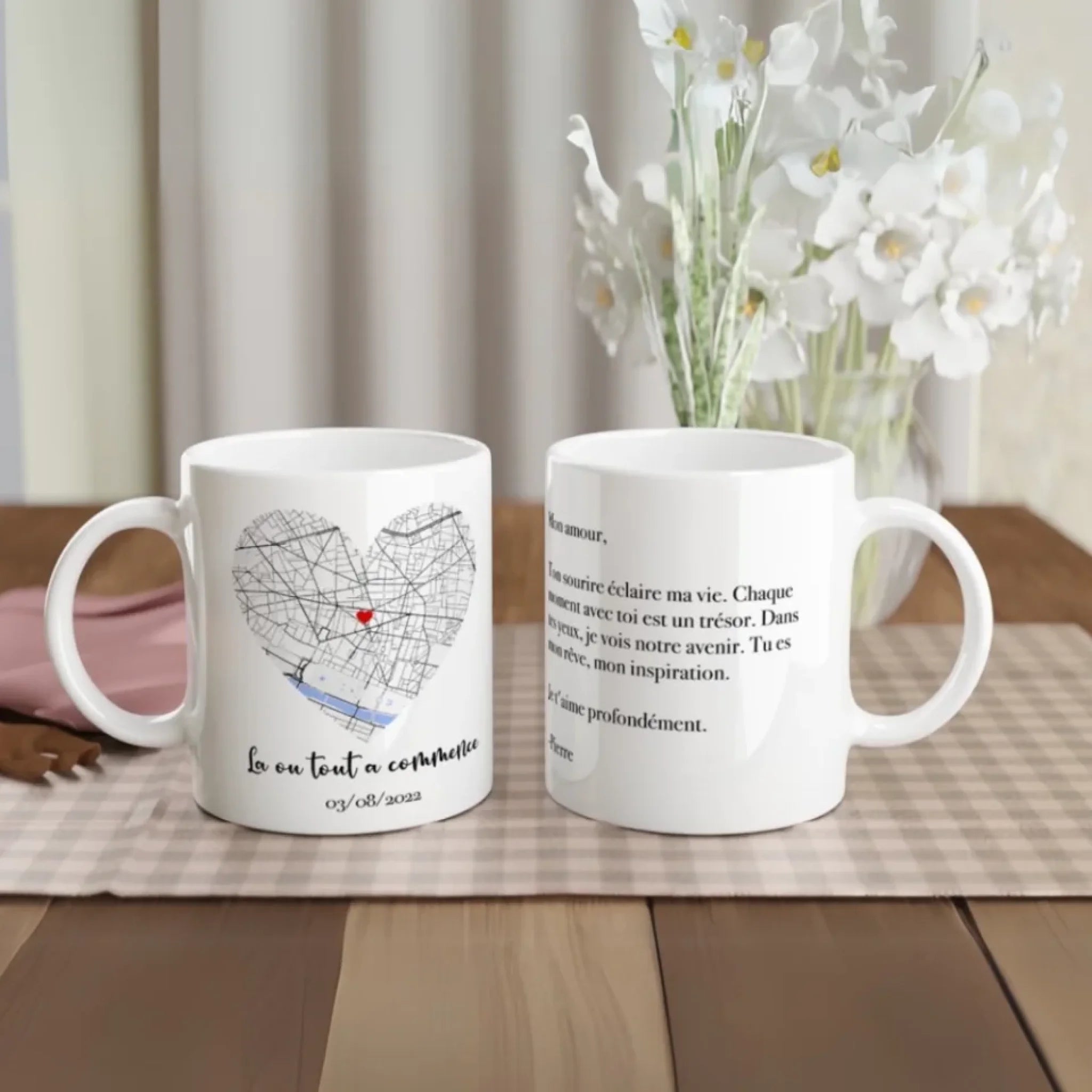 Mug Personnalisé - Carte Lieu de Rencontre