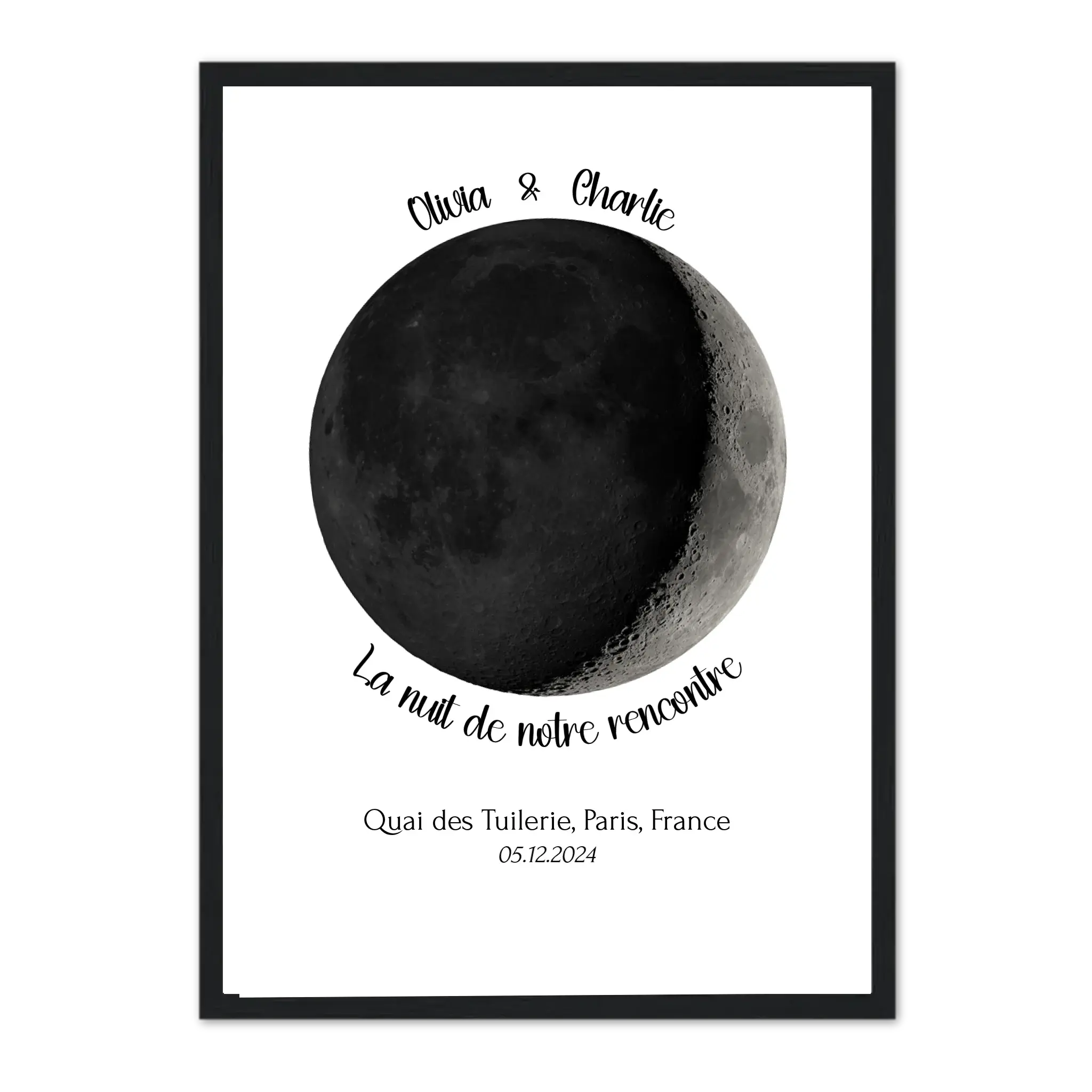 Phase de Lune - Affiche personnalisée - JetaimeParis.fr