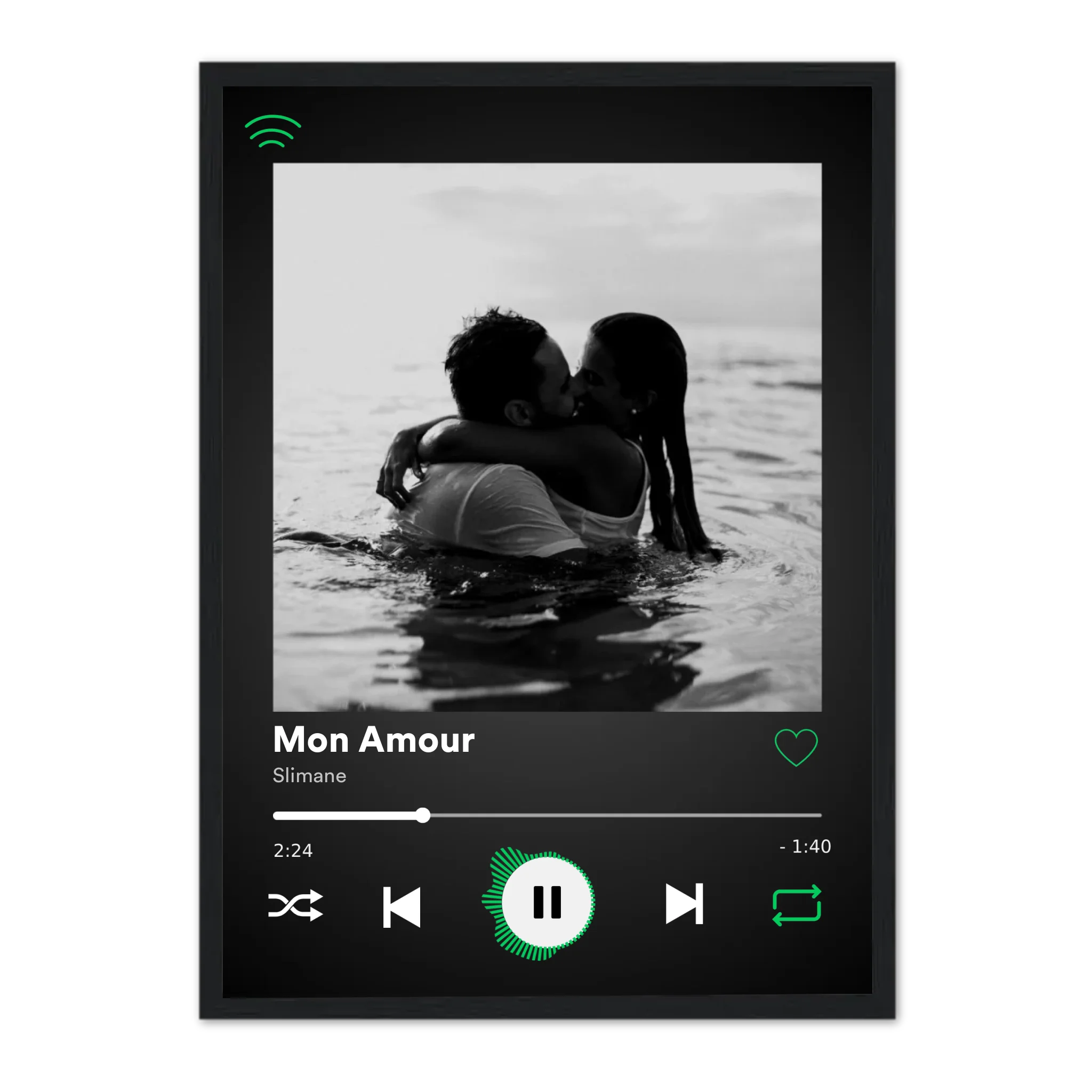 Spotify (Ed.Sombre) - Affiche Personnalisée Jetaimeparis France