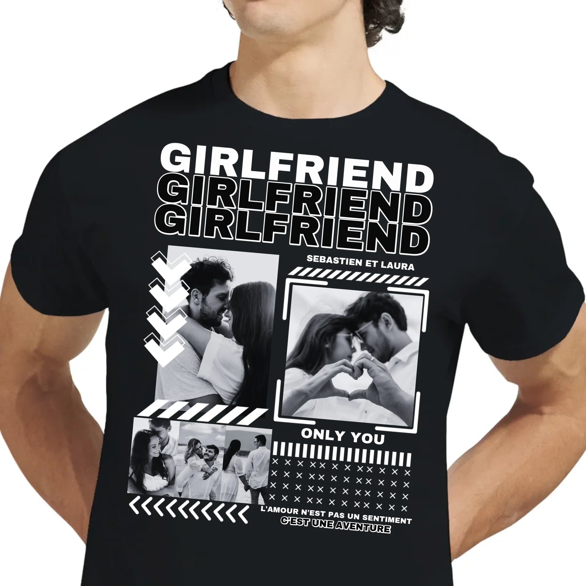 T-shirt Photo Couple Personnalisé