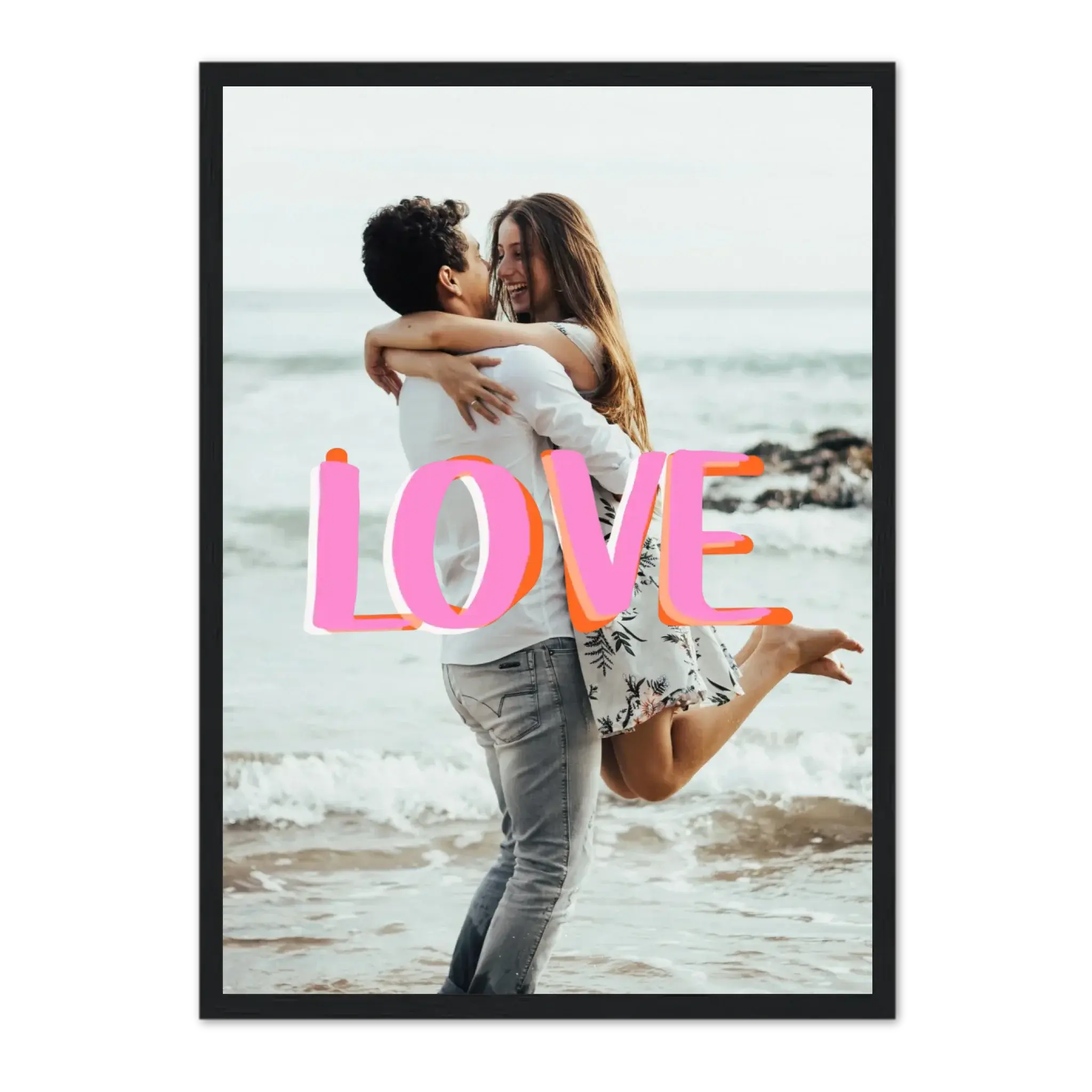 Écriture "LOVE" - Affiche Personnalisée Cadre-Vertical-Noir-Ed.-Limité-75x100-cm Product vendor