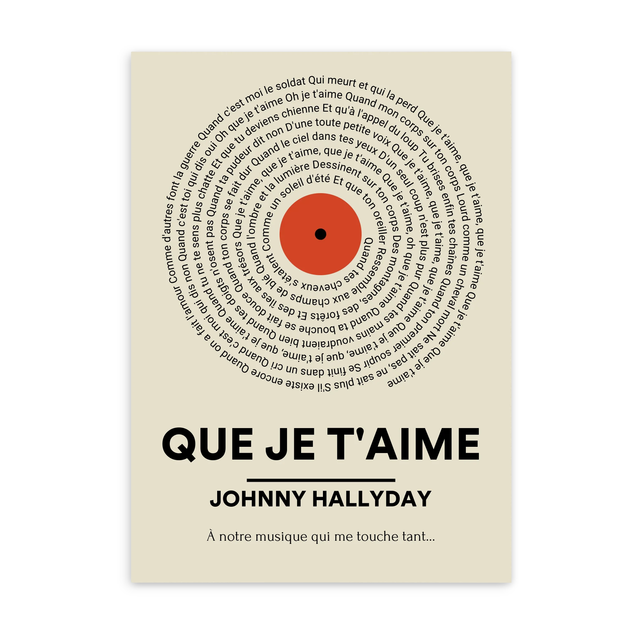 Notre Musique - Affiches personnalisée Jetaimeparis France