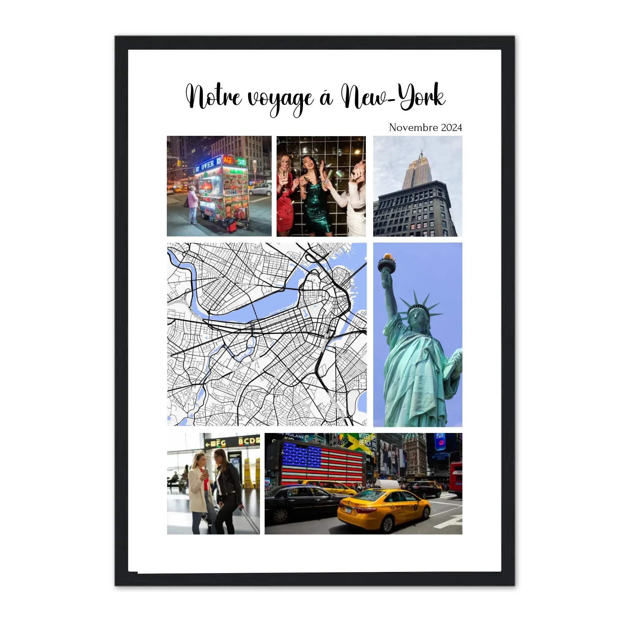 Notre souvenir de voyage - Affiche personnalisée - JetaimeParis.fr