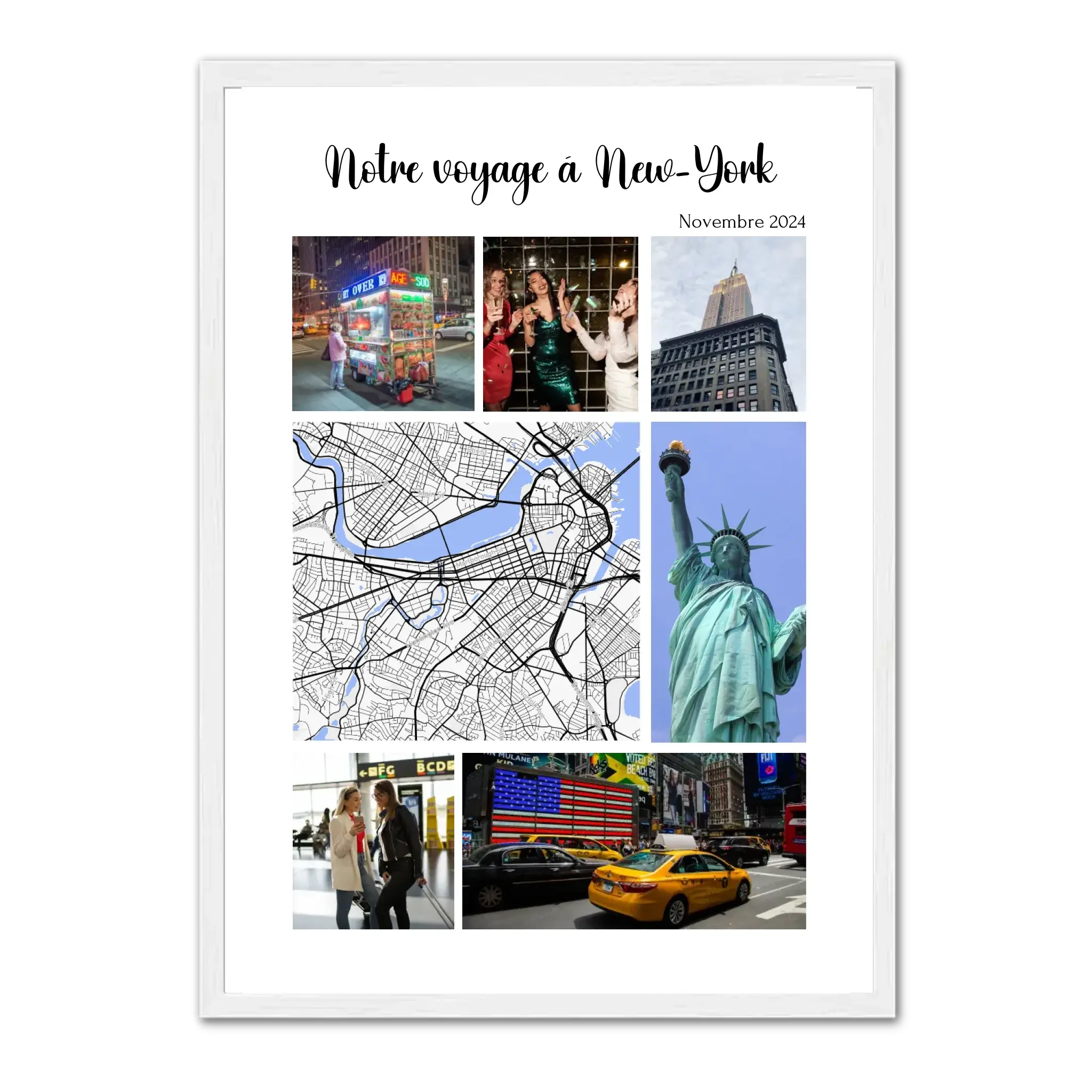 Notre souvenir de voyage - Affiche personnalisée - JetaimeParis.fr