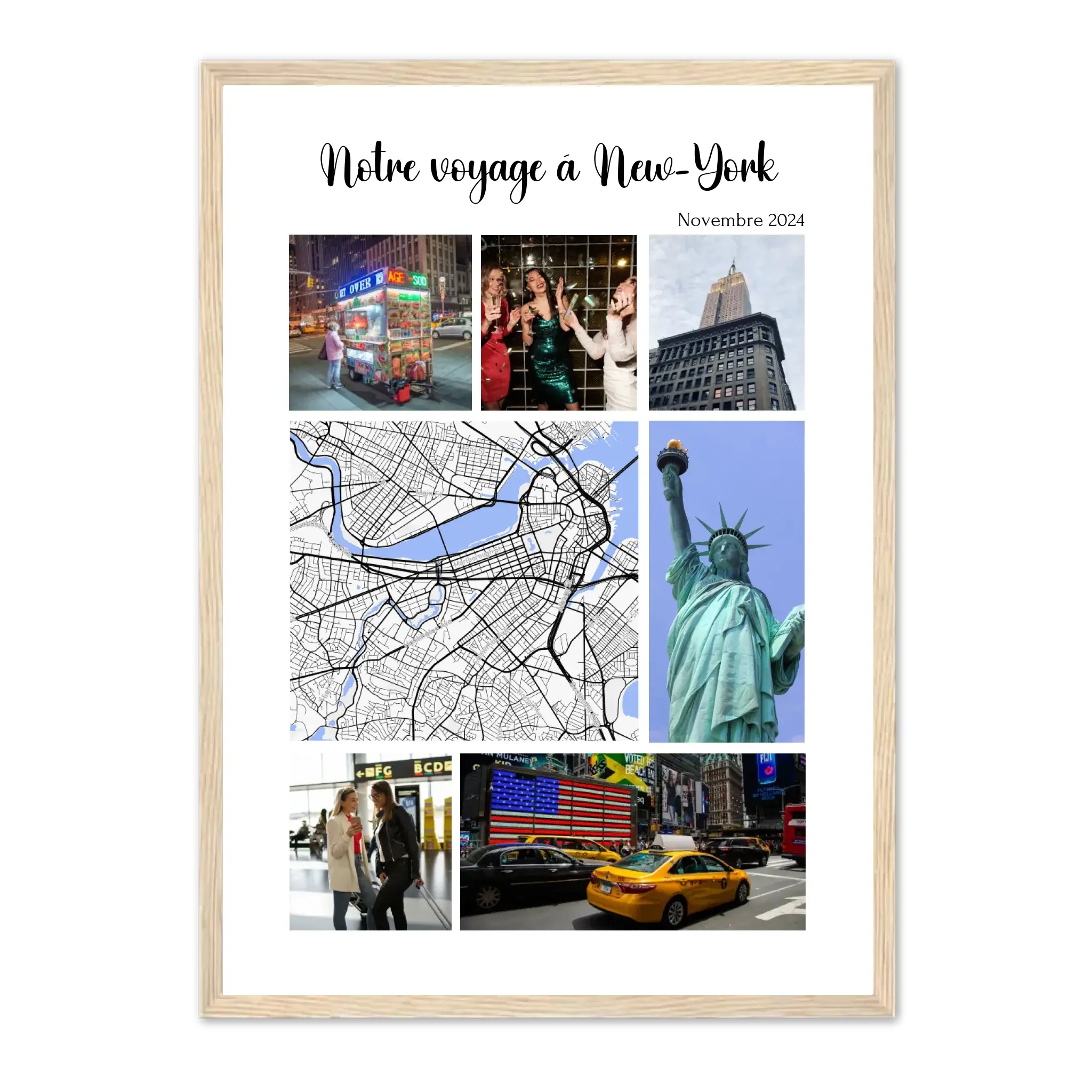 Notre souvenir de voyage - Affiche personnalisée - JetaimeParis.fr