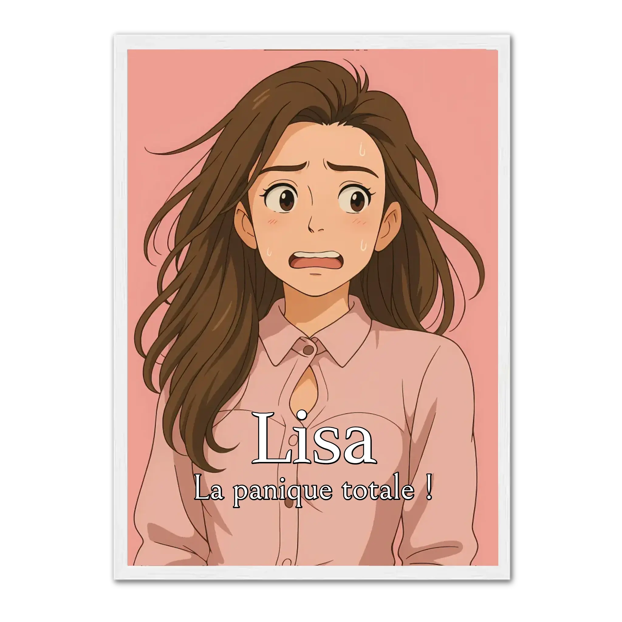 Ghibli Style - Affiche personnalisée Cadre-Vertical-Blanc-50x70-cm Jetaimeparis France
