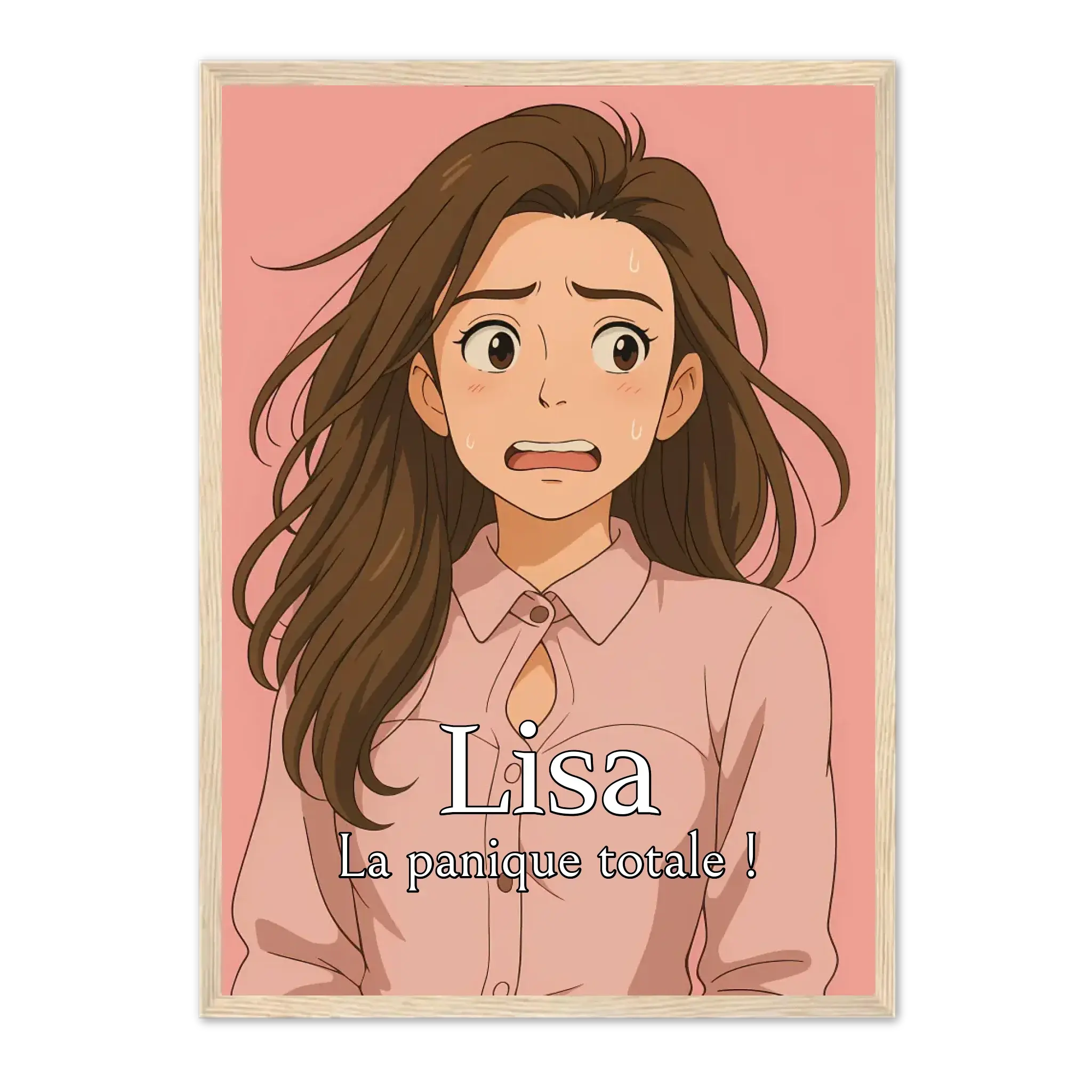 Ghibli Style - Affiche personnalisée Cadre-Vertical-Naturel-50x70-cm Jetaimeparis France