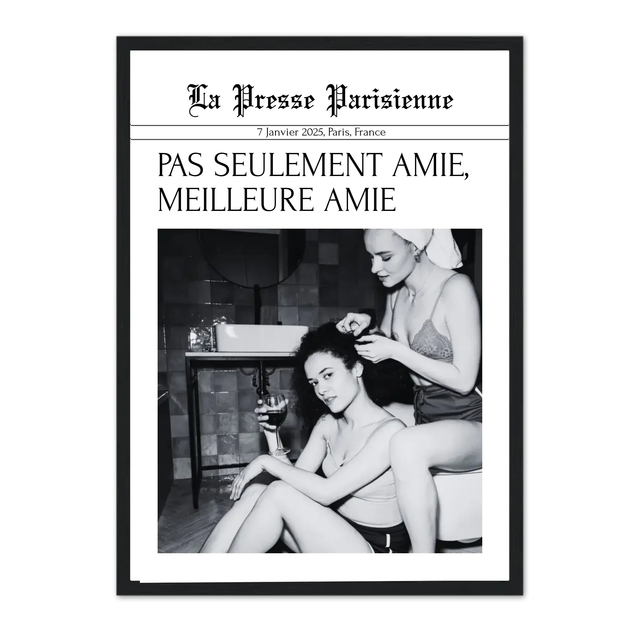 La Gazette - Affiche personnalisée Jetaimeparis France