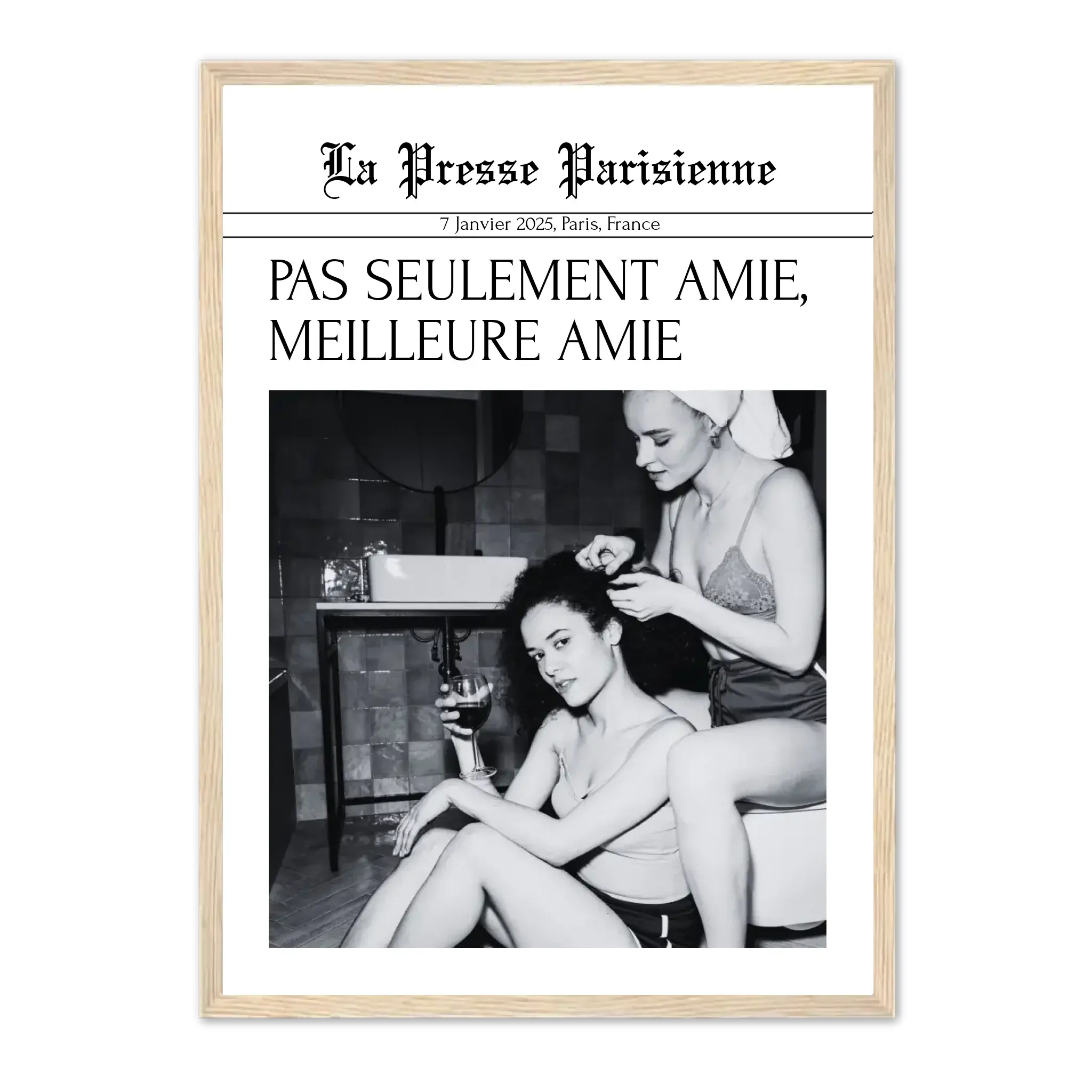 La Gazette - Affiche personnalisée Jetaimeparis France