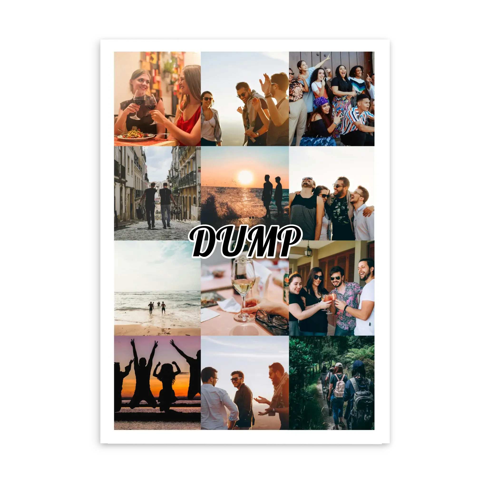 DUMP - Affiche personnalisée Cadre-Vertical-Poster-sans-cadre-Ed.-Limité-75x100 Jetaimeparis France