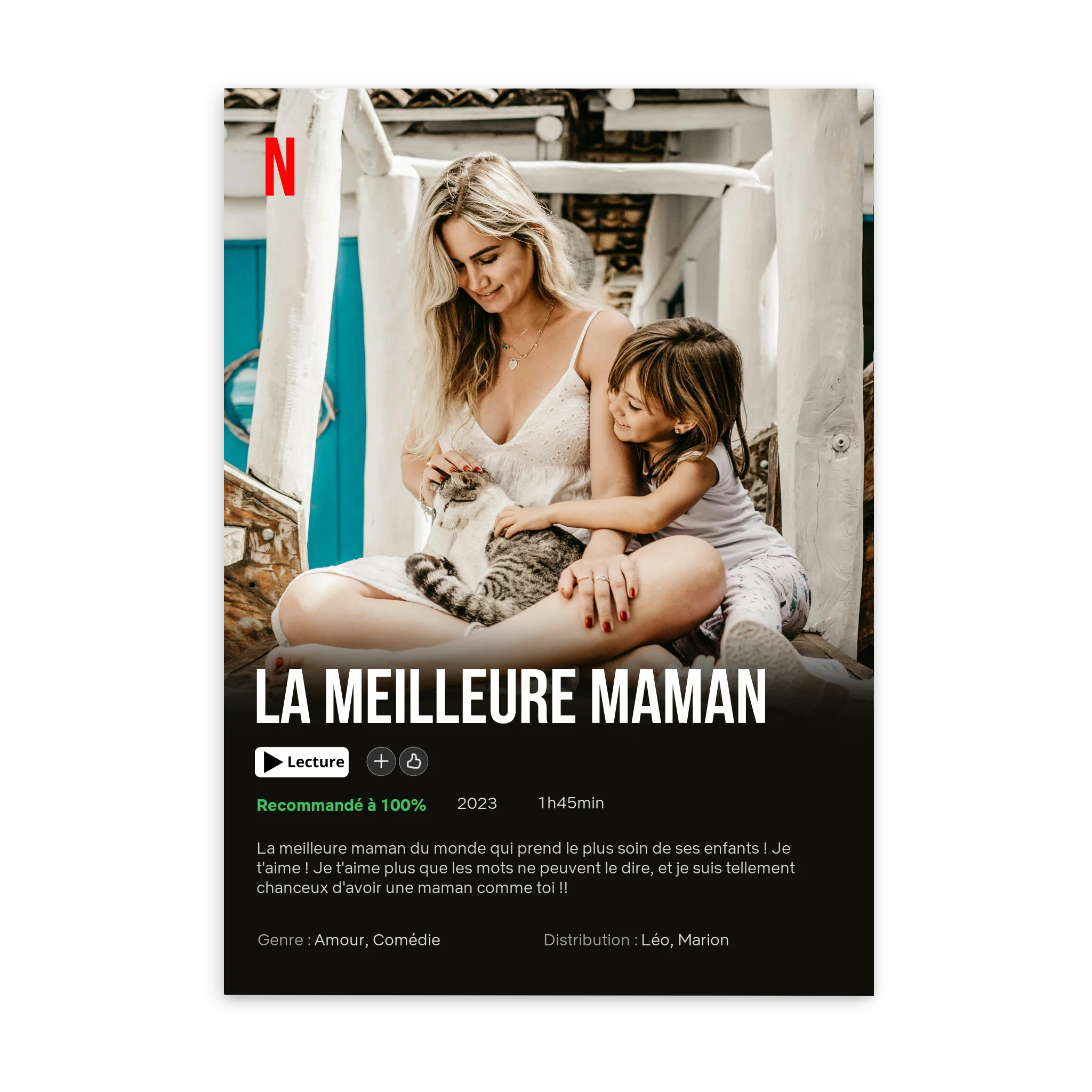 Notre Propre FIlm (Ed. Maman) - Affiche personnalisée Jetaimeparis France