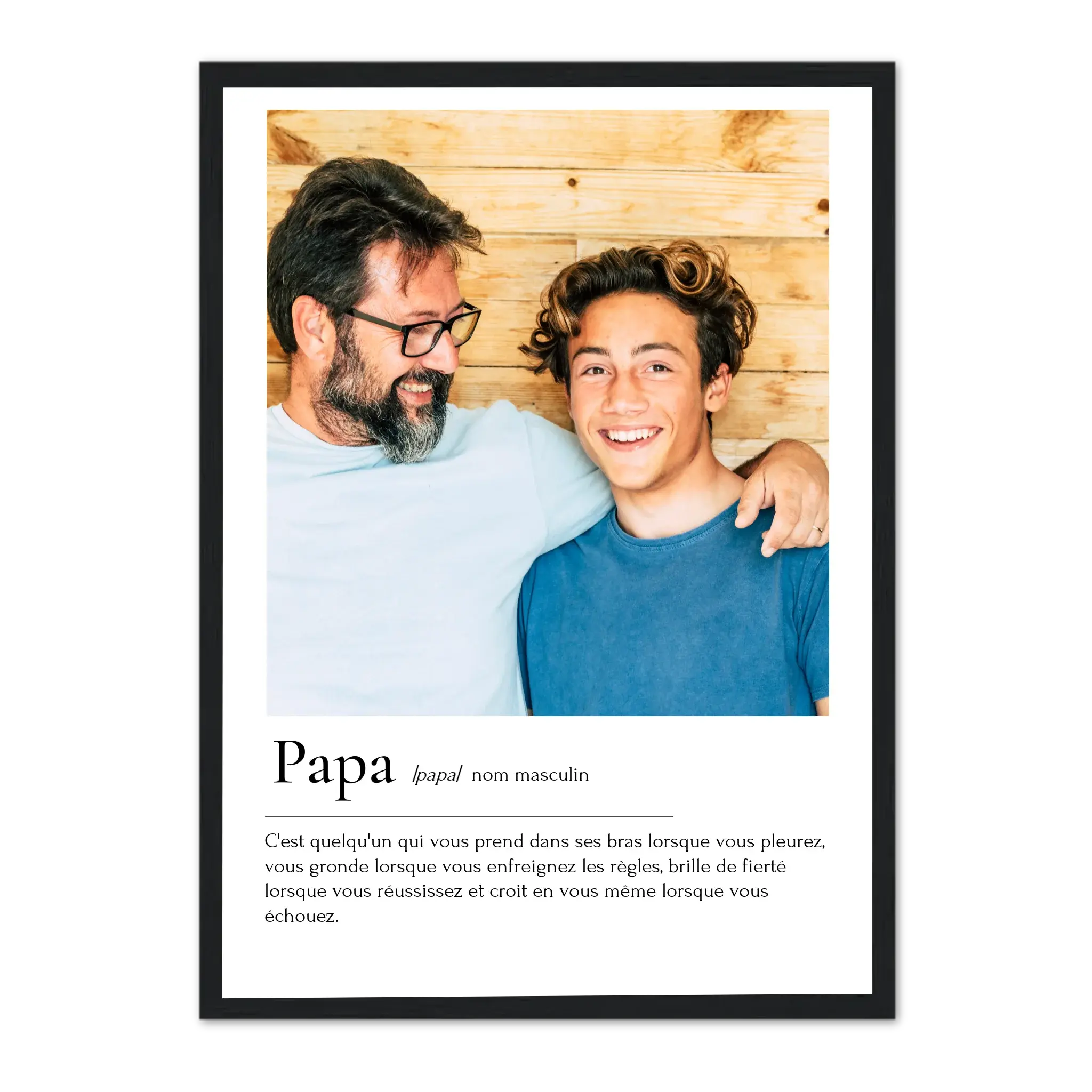 Définition Papa - Affiche personnalisée Affiche-définition-Papa-Noir-Ed.-Limité-75x100-cm Jetaimeparis France