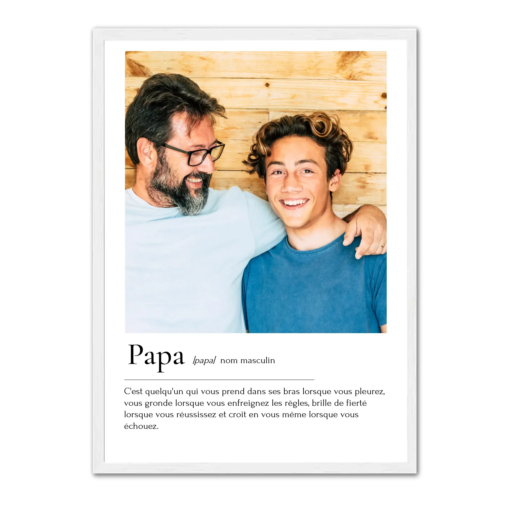 Définition Papa - Affiche personnalisée Affiche-définition-Papa-Blanc-Ed.-Limité-75x100-cm Jetaimeparis France