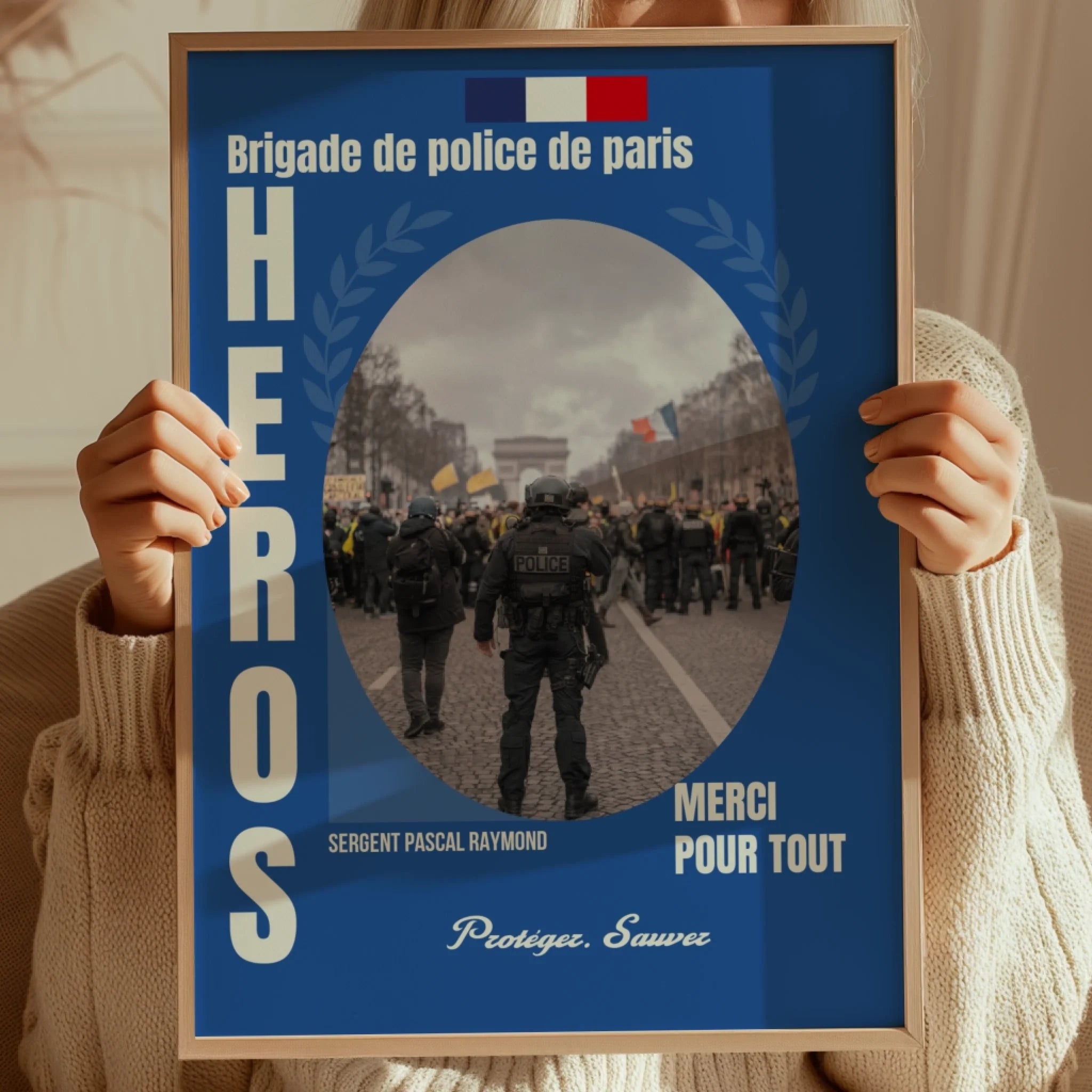 Métiers des forces de l'ordre - Affiche personnalisée